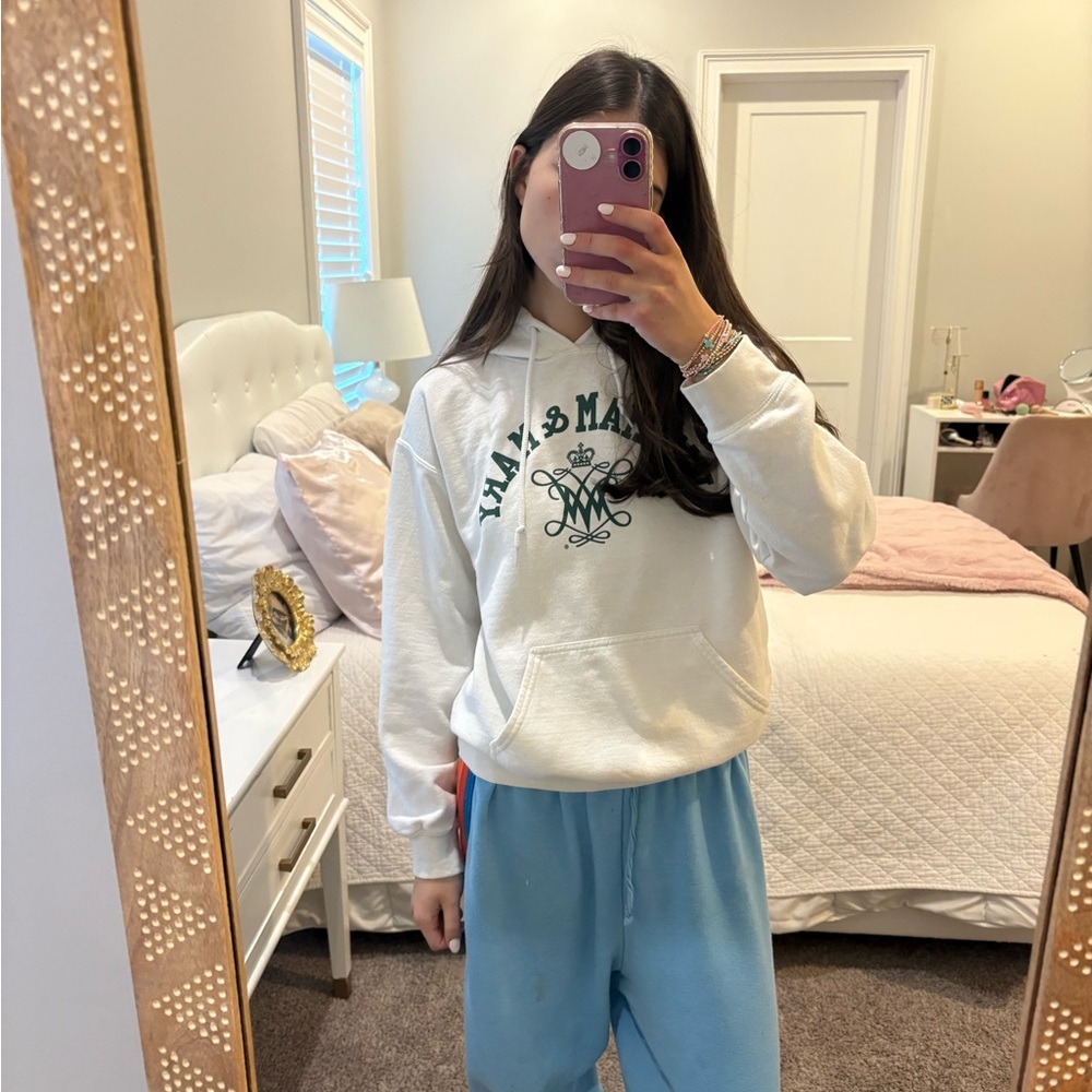 White Hoodie with Green Logo